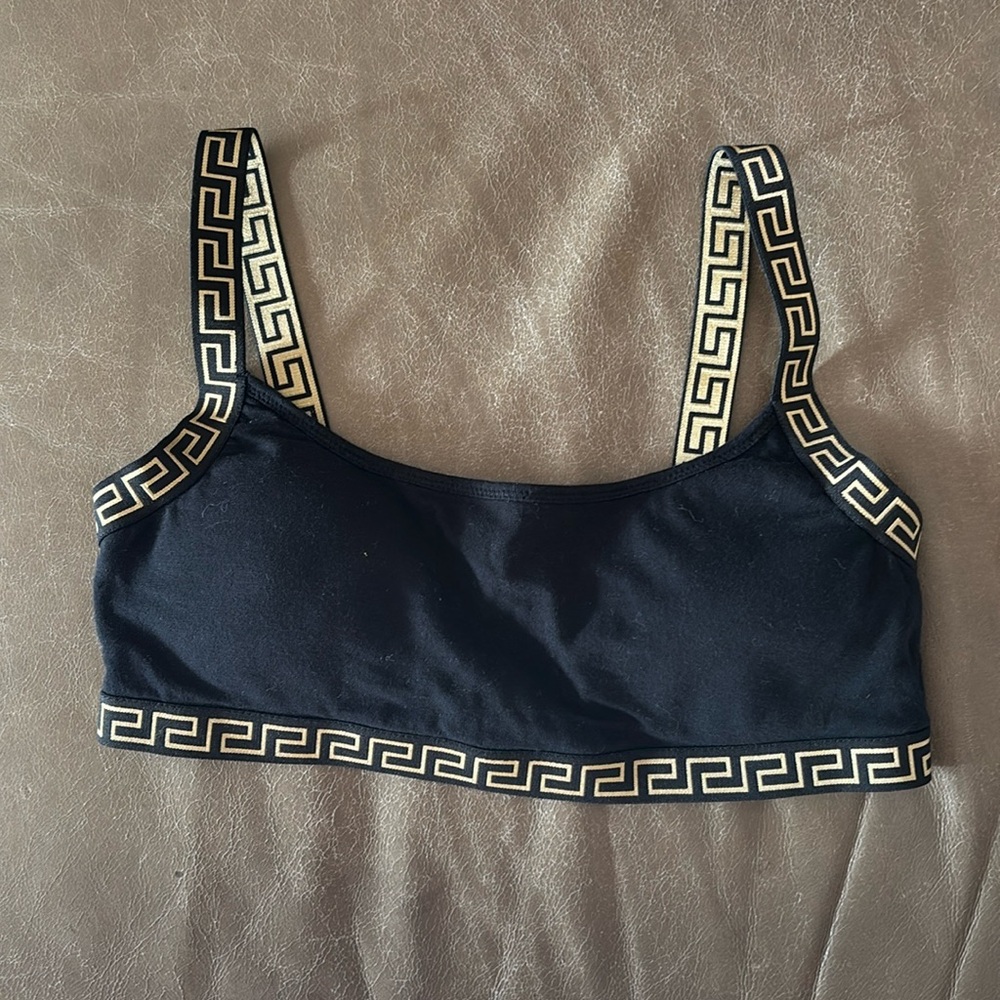 Versace bra top. Black and gold. Size 1 (xs/s)